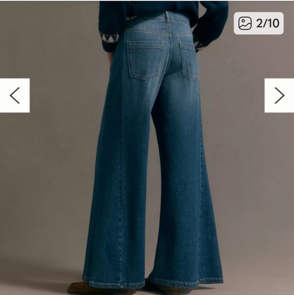 Pilcro Dark Blue Flare Jeans - Picture 2 of 8